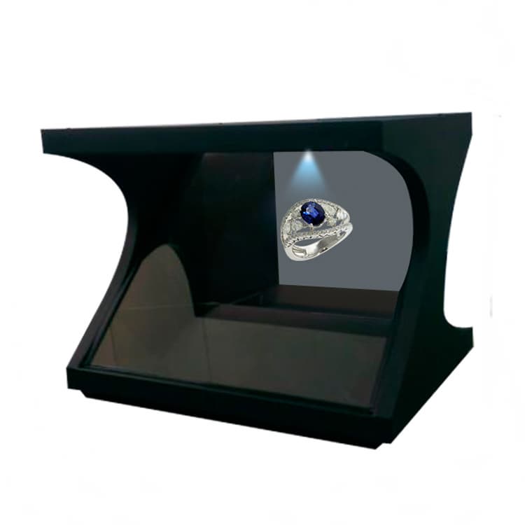One side 3d holo box_ 3d holographic showcase for mall_bank